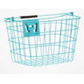 Pure City Wicker Front Bike Wire Basket (Summer Sky Blue)